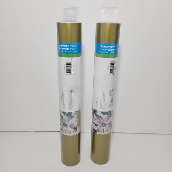 2 Rolls Cricut Premium Removeable Gold Vinyl Matte Finish - NEW - Picture 3 of 3